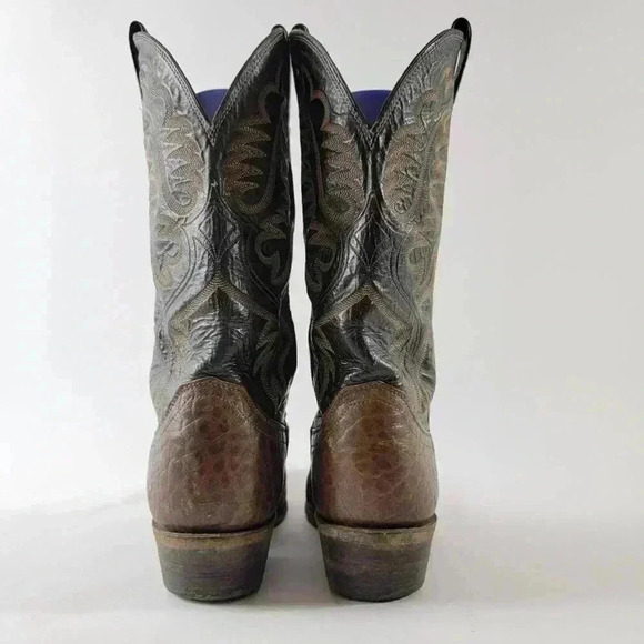 Justin Comb Last Point Toe Cowboy Boots - 8.5 - Picture 8 of 12